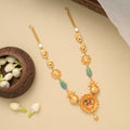 Blossom Lakshmi with Kalasam Design Golden Necklace