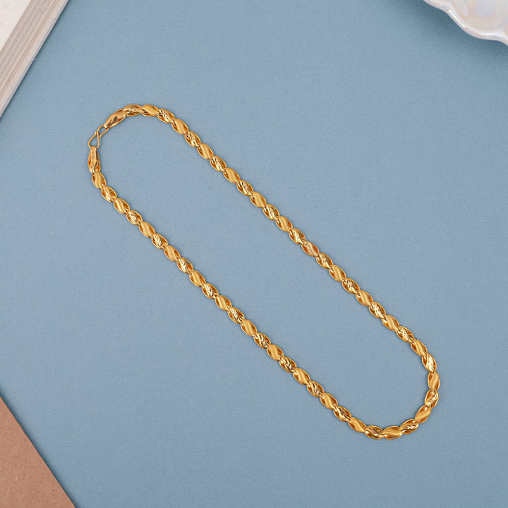 Twisted Gold Leaf Pattern Aura Chain
