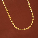 Regal Grain Pattern Gold Chain for Women