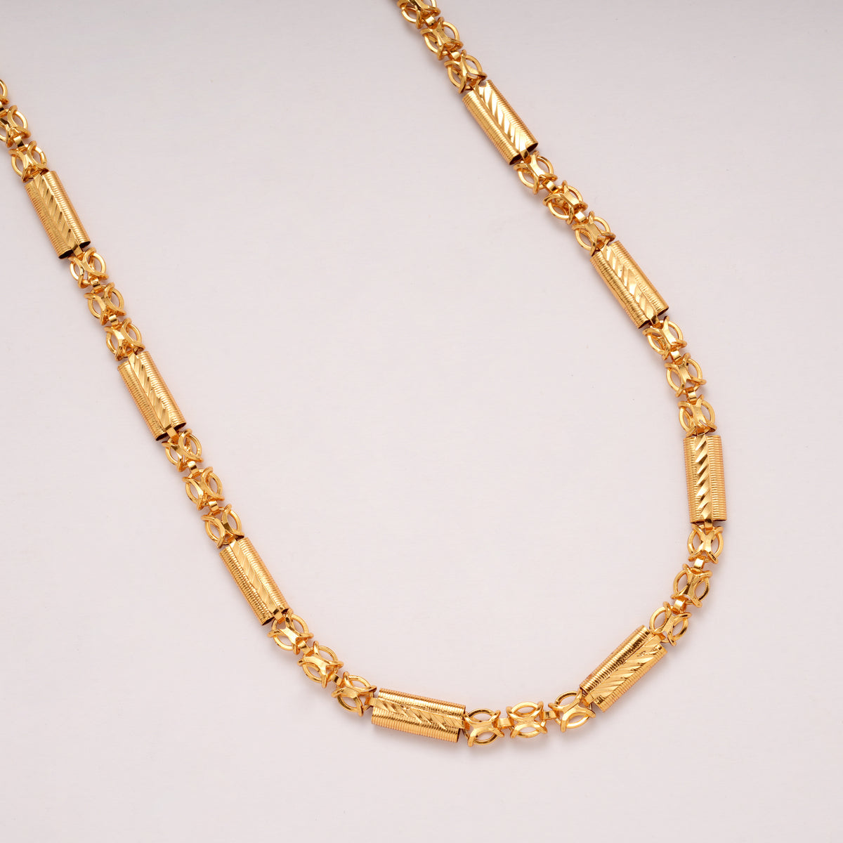 Bold Braided Design Golden Chain