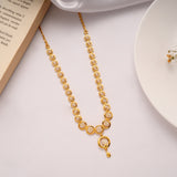 Seven Stone Crescent Golden Necklace Set