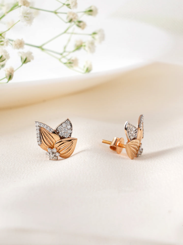 Petal Leaf with Diamond Stud