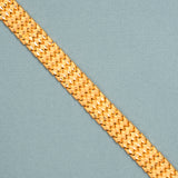 Geometric Wave Gold Bracelet for Men