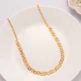 Triangular Pattern Golden Necklace Set