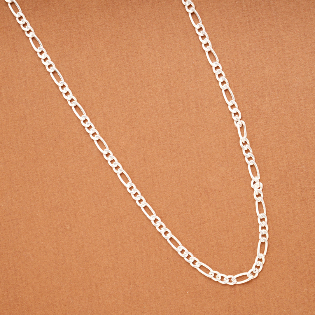 Italian Figaro Silver Men’s Chain