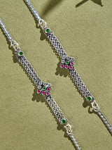 Elegant Leafy Sparkle Anklet