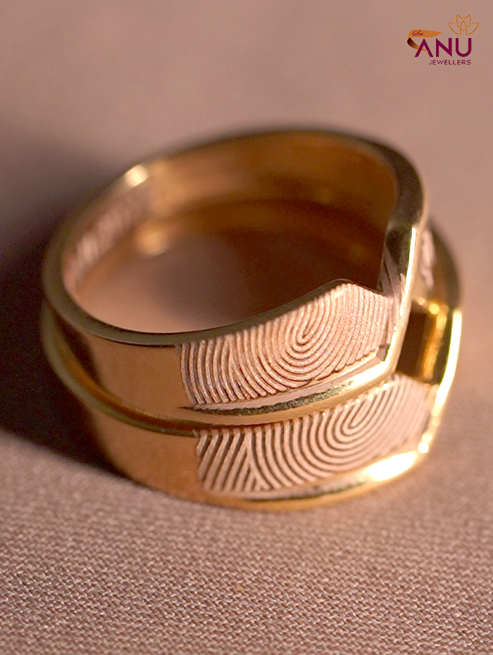 Hidden Infinity Finger Print And Name Ring