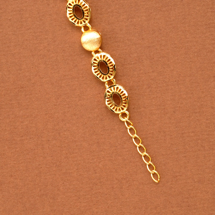 Oval Shape Link Gold Plated Bracelet