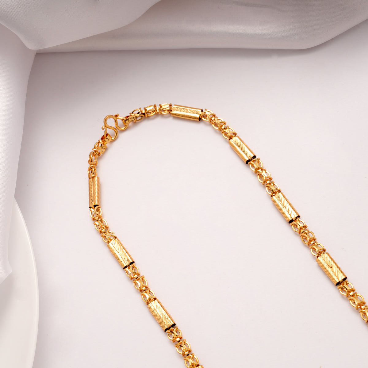 Bold Braided Design Golden Chain