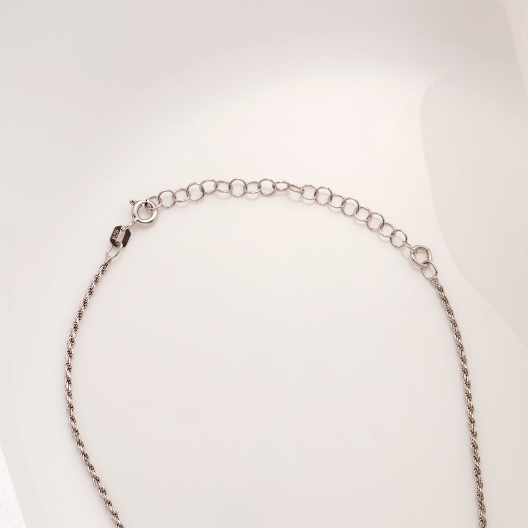 Radiant Silver Rope Design Chain