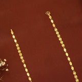 Regal Grain Pattern Gold Chain for Women