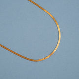 Sleek Plain Snake Design Gold Chain