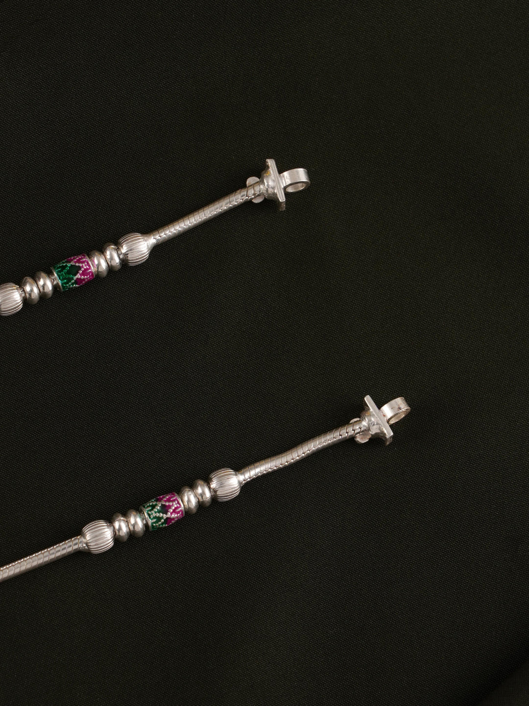 Barrel Payal Silver Anklet
