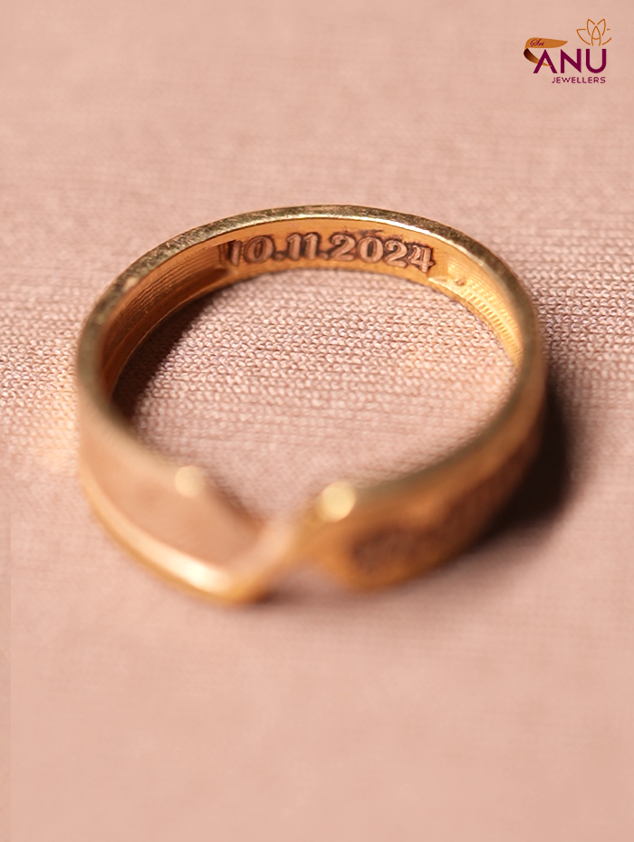 Hidden Infinity Finger Print And Name Ring