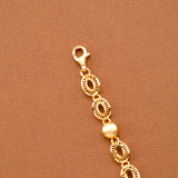Oval Shape Link Gold Plated Bracelet