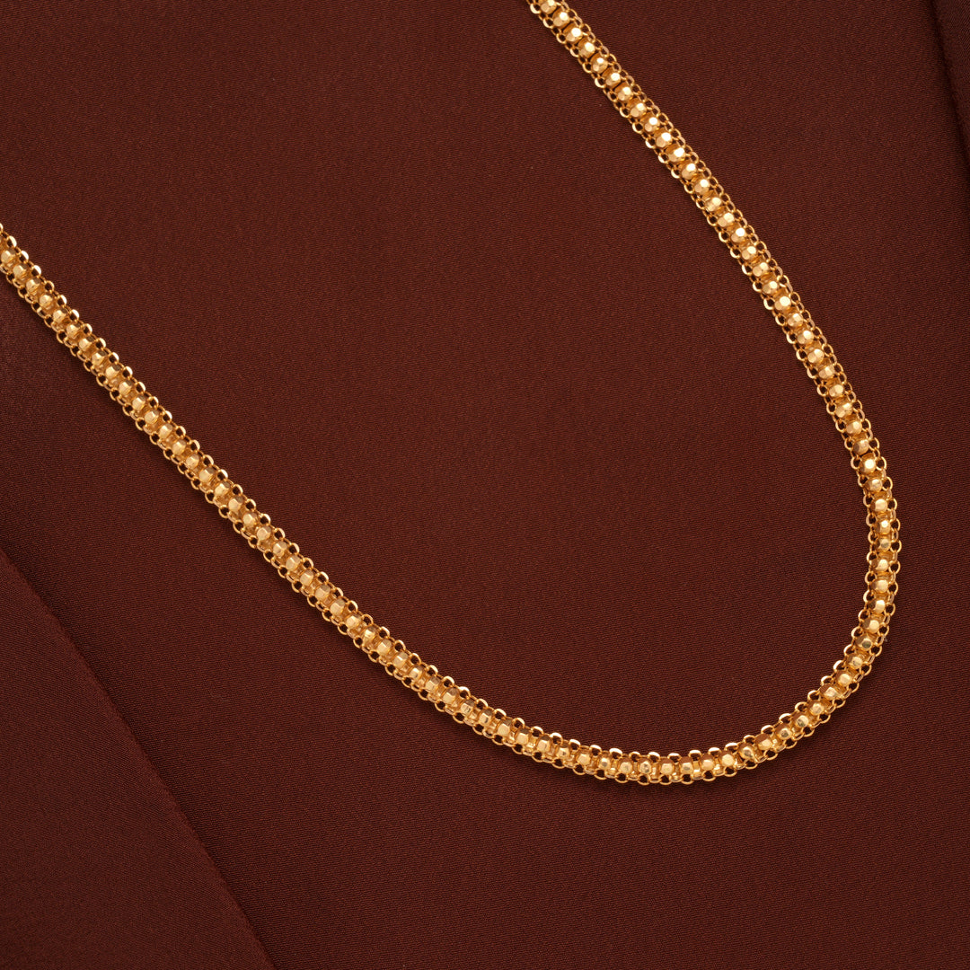 Luxe Weave Pattern Gold Chain