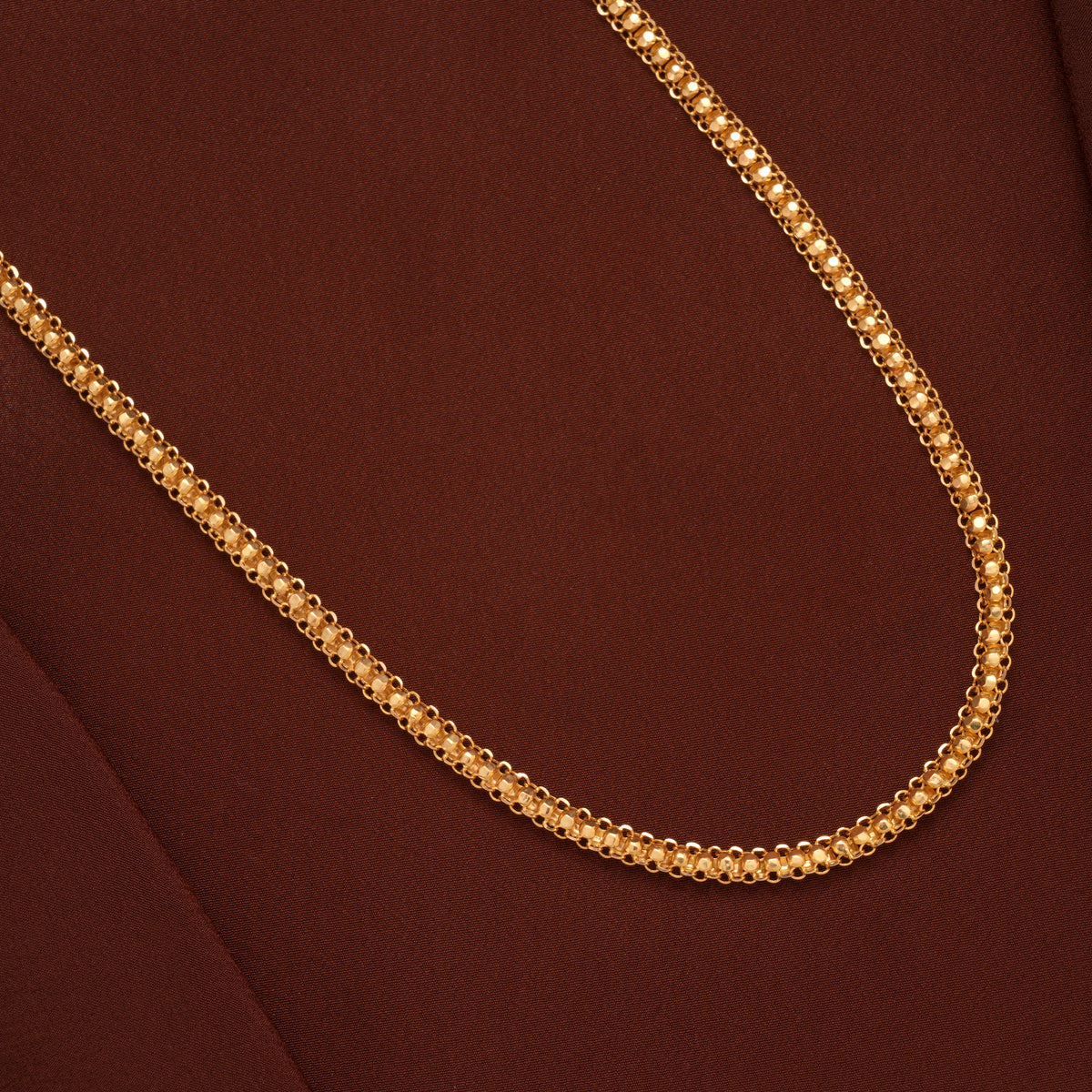 Luxe Weave Pattern Gold Chain