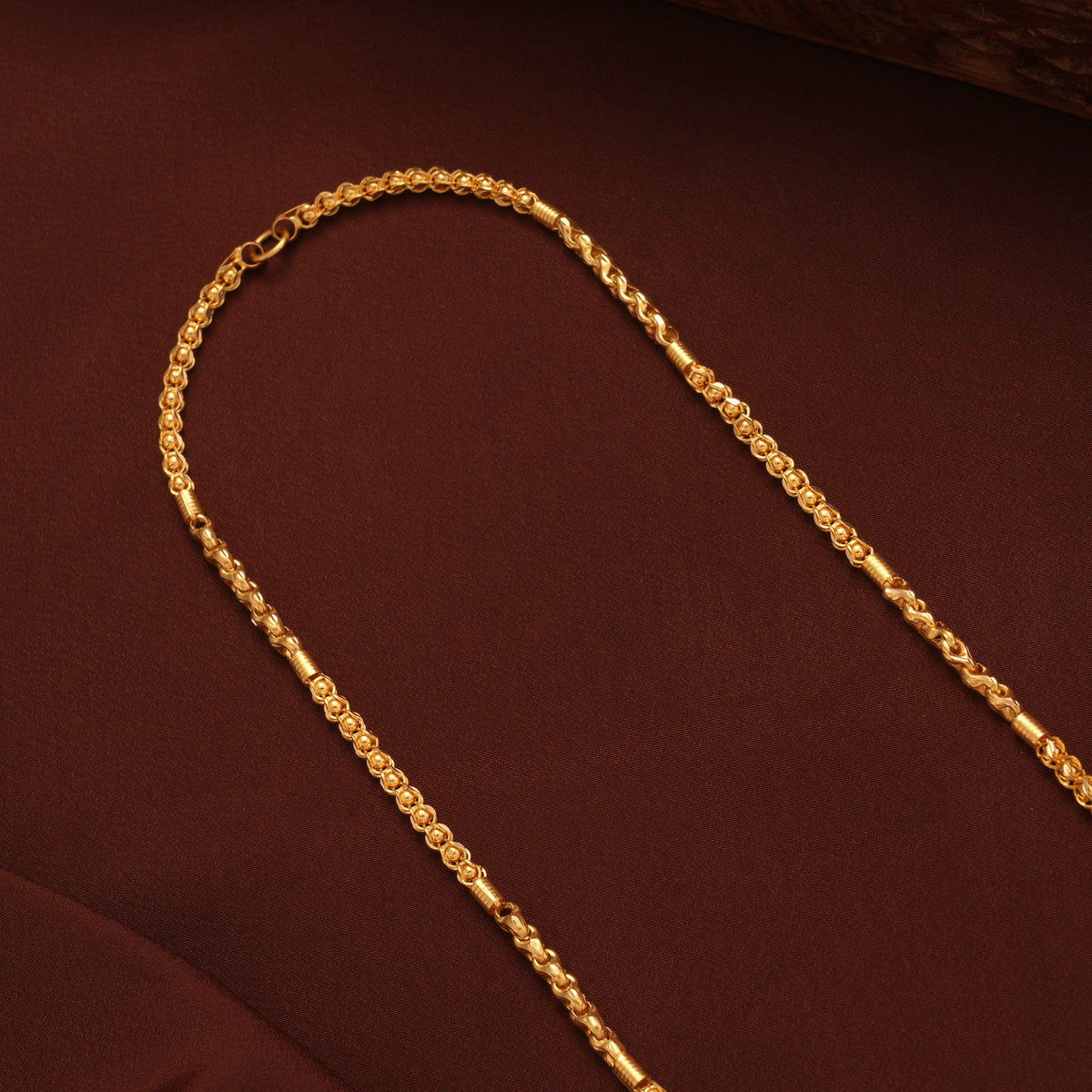 Modern Indo Western Fusion Link Gold Chain