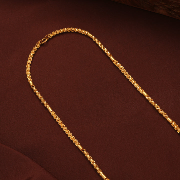 Modern Indo Western Fusion Link Gold Chain