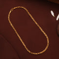 Geometric Twist Pattern Gold Chain