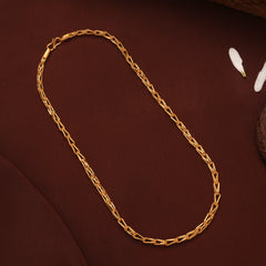 Geometric Twist Pattern Gold Chain