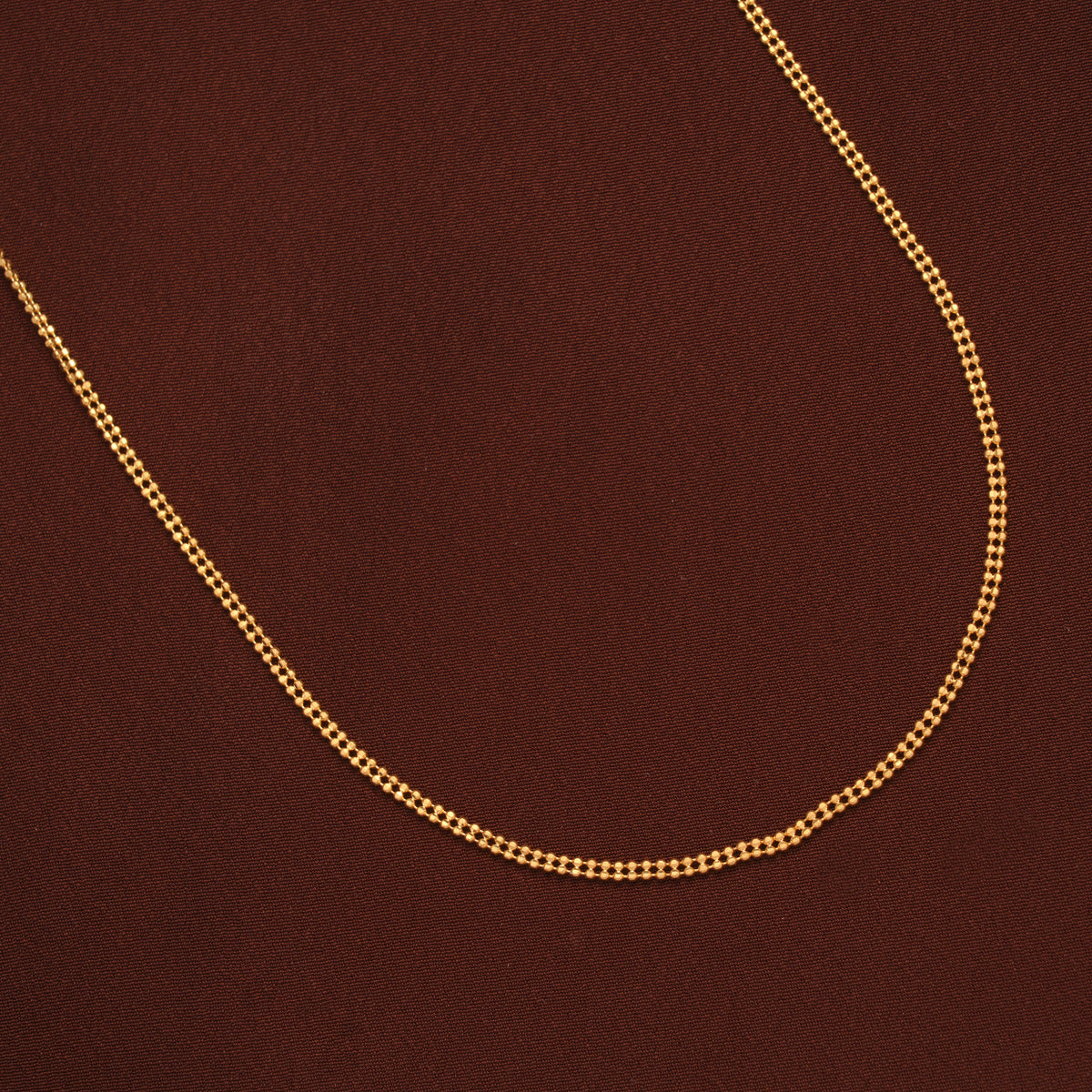 Minimal Twin Layer Gold Balls Chain