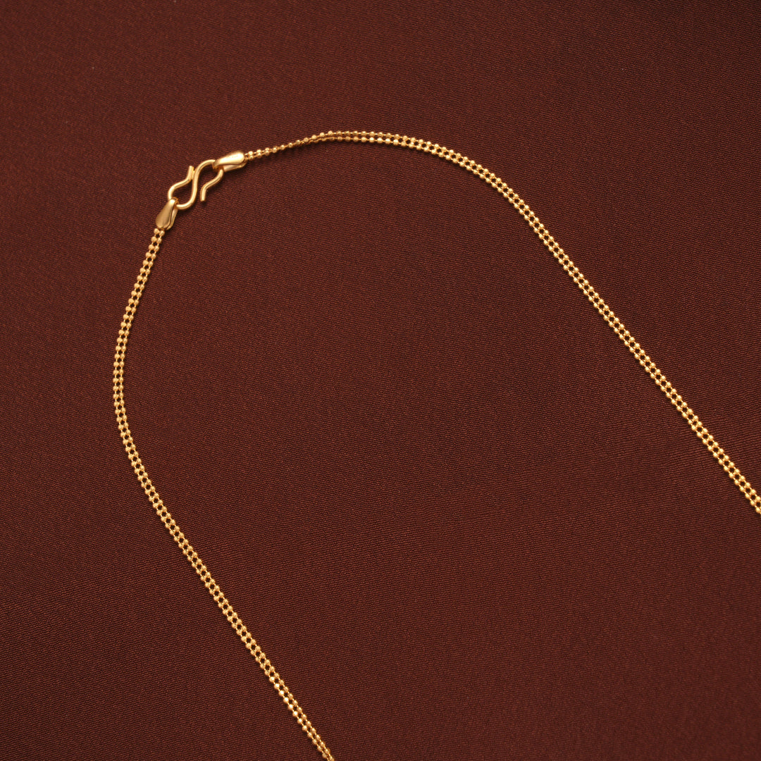 Minimal Twin Layer Gold Balls Chain