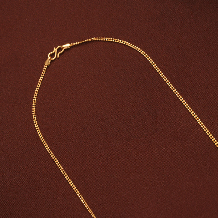 Minimal Twin Layer Gold Balls Chain