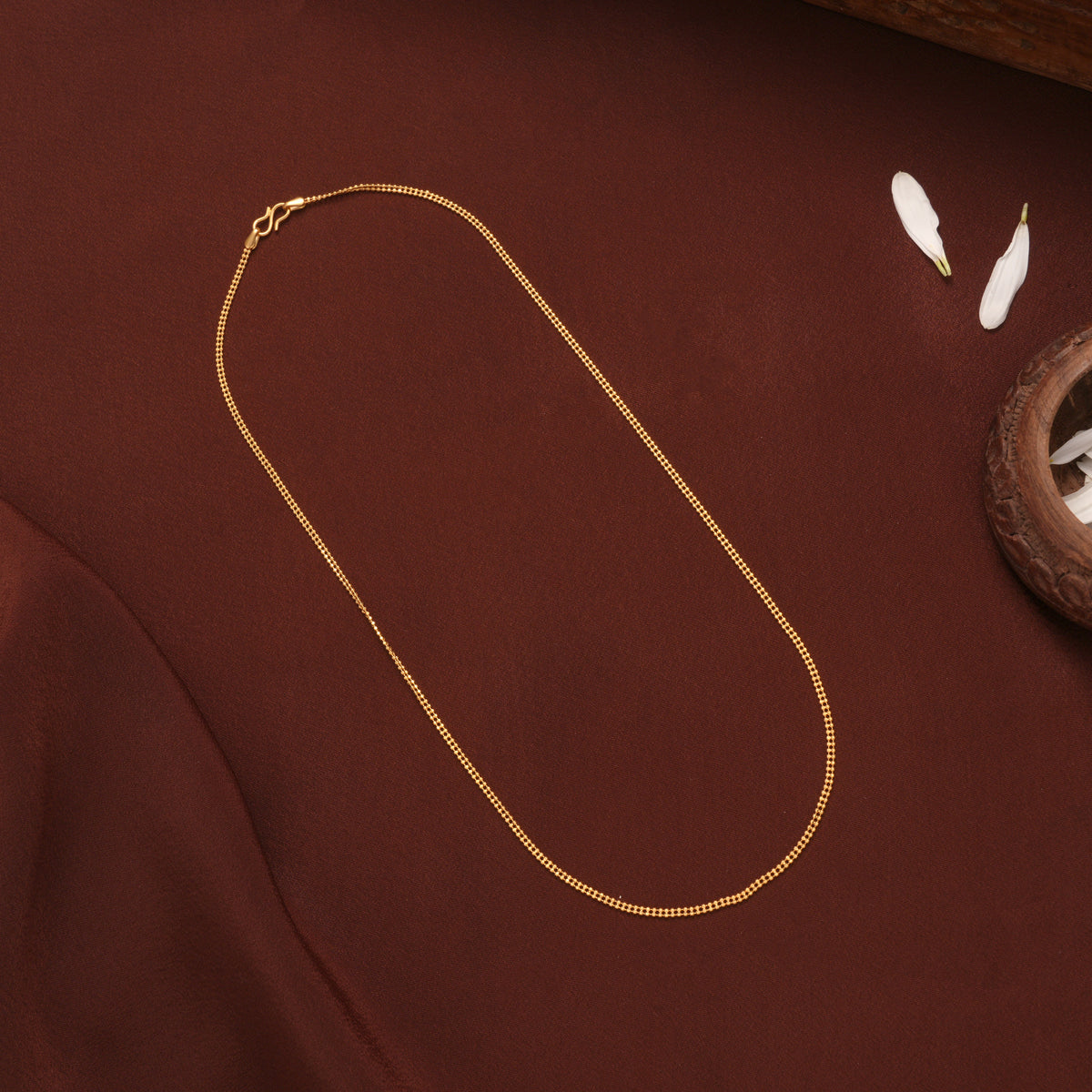 Minimal Twin Layer Gold Balls Chain