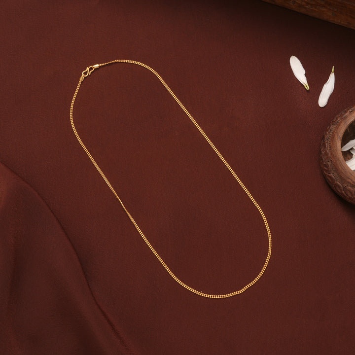 Minimal Twin Layer Gold Balls Chain