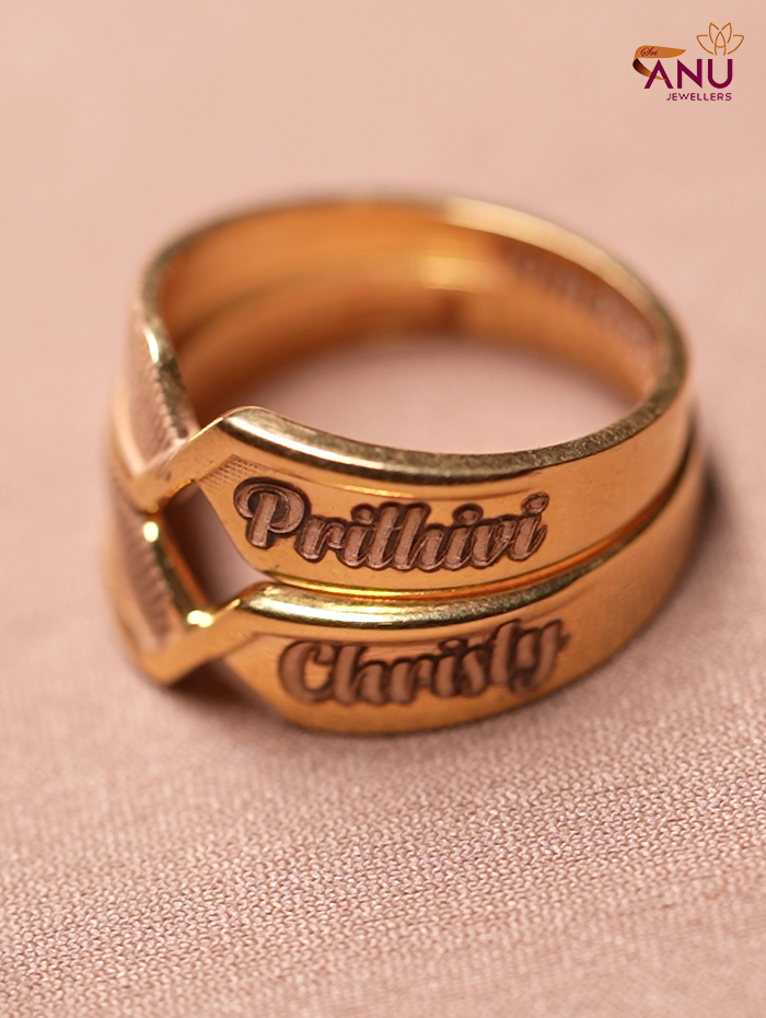 Hidden Infinity Finger Print And Name Ring