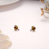 Rainbow Parachute Color Silver Stud