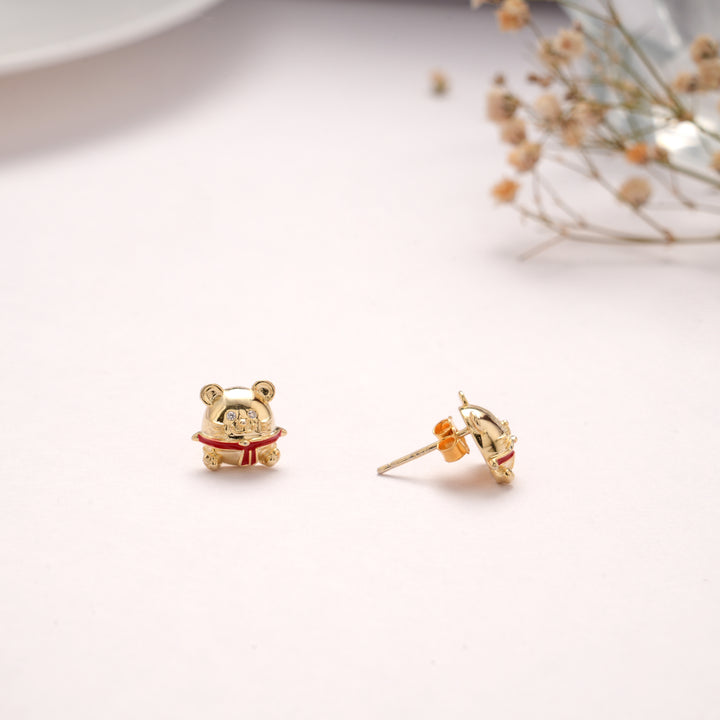 Tiny Teddy Bear Golden Stud