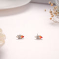 Candy Ice Cream Colour Enamel Silver Stud