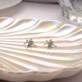 Vibrant Blue Enamel Dancing Girl Silver Stud