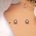 Beautiful Twisted Pearl Silver Stud