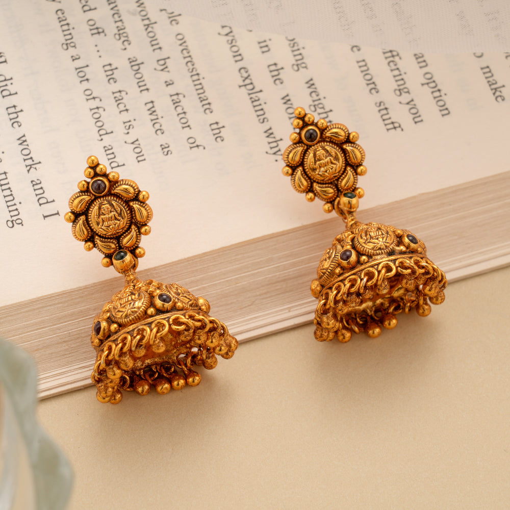 Nagas Bold Design Golden Jhumka