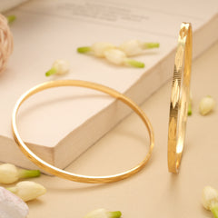 Elegant Diamond Cut Gold Plated Bangles
