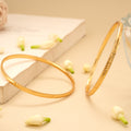 Intricate Wave Pattern Gold Plated Bangle