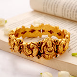 Antique Lakshmi Peacock Golden Bangles