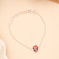 Spiderman Face Enamel Baby Silver Bracelet