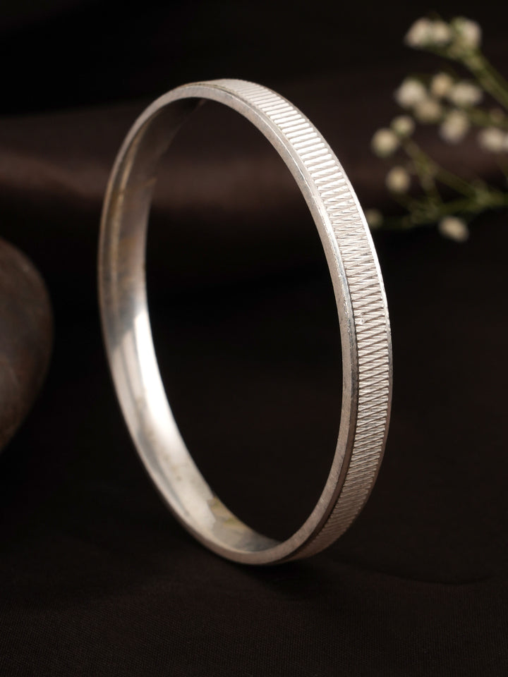 Cross Pattern Design Silver Men's Kada