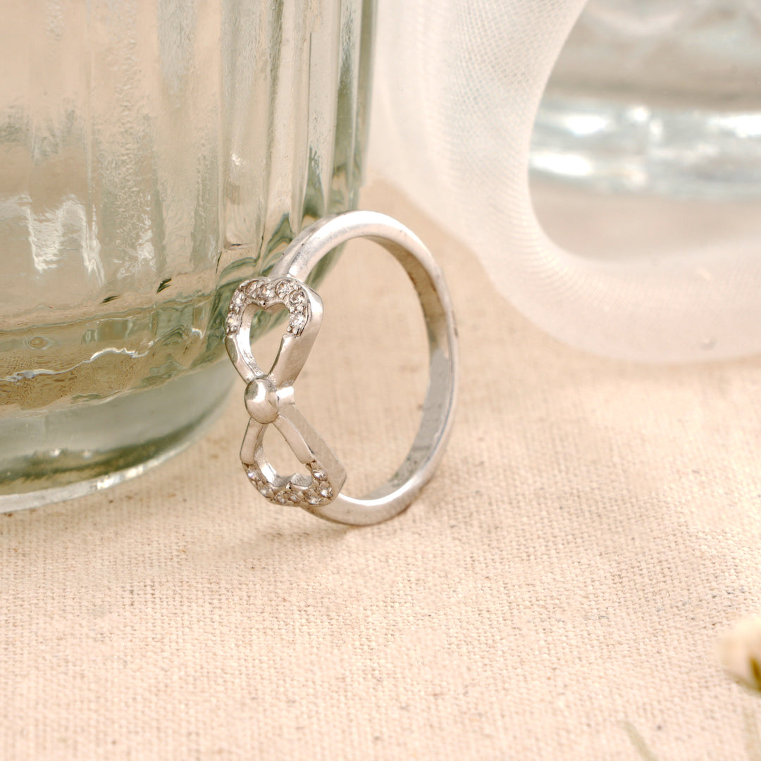 White Gemstone Infinity Ring