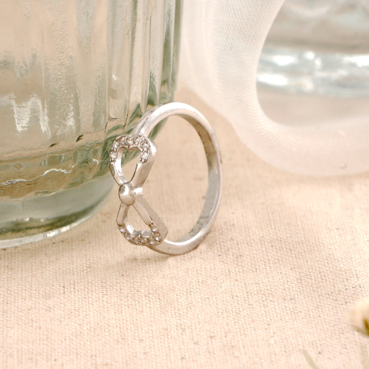 White Gemstone Infinity Ring