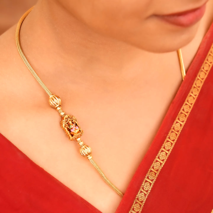 Blessing Golden Lakshmi Mugappu Chain