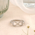 White Gemstone Infinity Ring