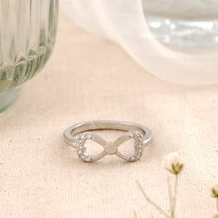 White Gemstone Infinity Ring