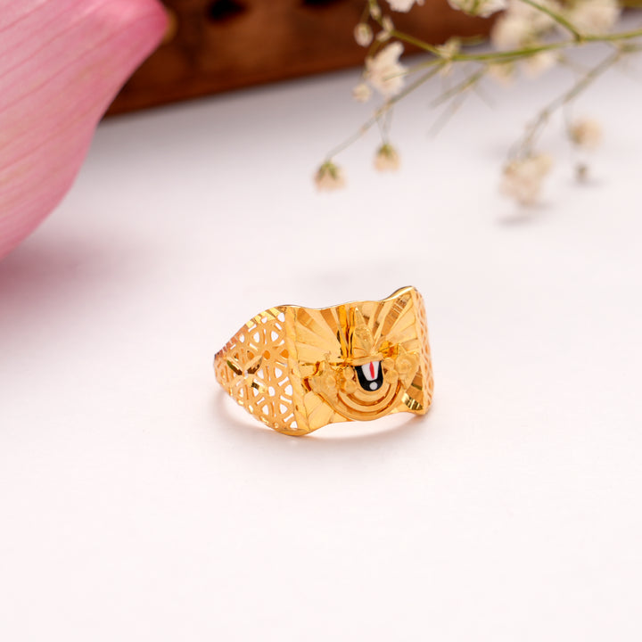 Devotional Lord Venkateswara Golden Ring