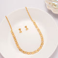 Triangular Pattern Golden Necklace Set