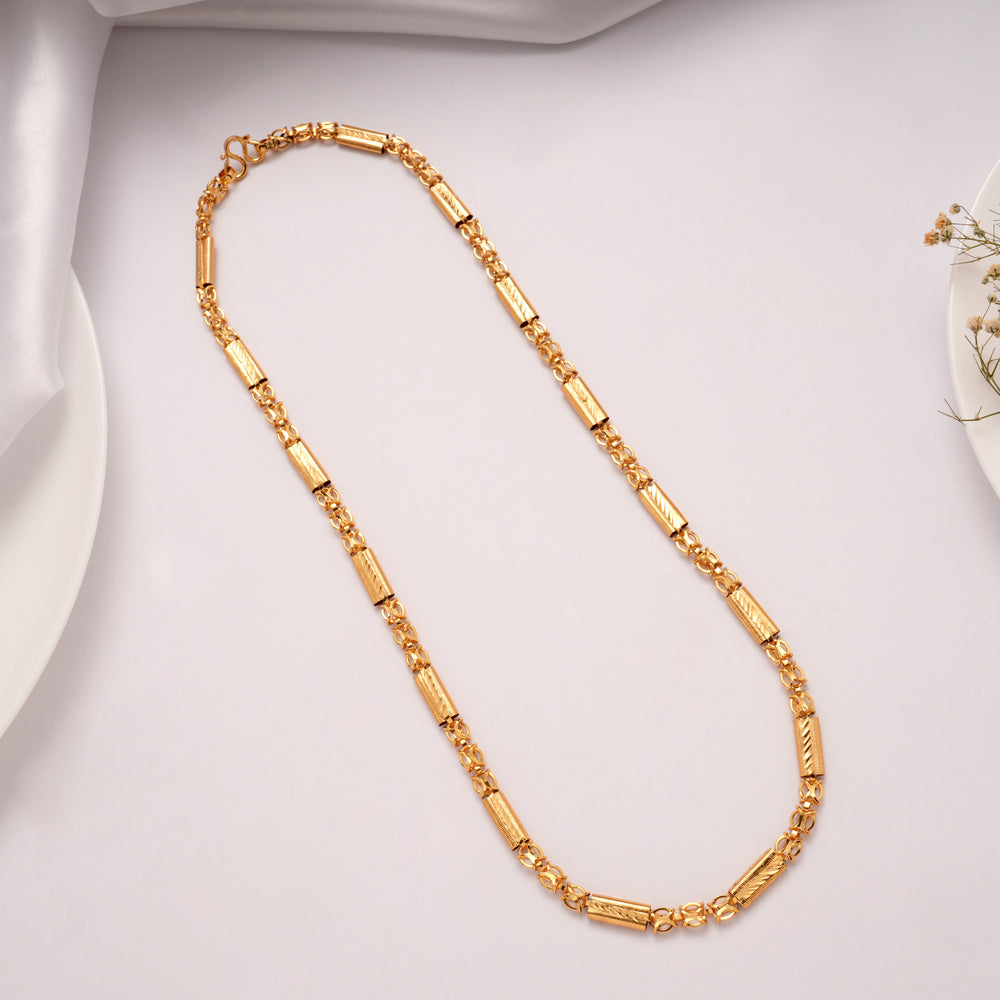 Bold Braided Design Golden Chain